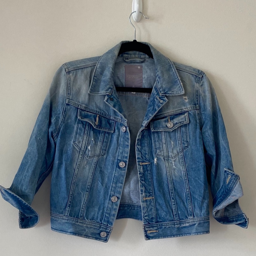 G Star Cropped Denim Jacket